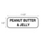 Nevs Peanut Butter & Jelly Label 1/2" x 1-1/2" DIET-546 - alternate 2